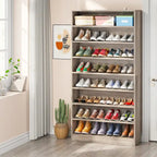 9 Tiers Tall Shoe Storage Rack Cabinet with Open Shelf for Entryway