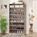 9 Tiers Tall Shoe Storage Rack Cabinet with Open Shelf for Entryway