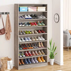 9 Tiers Tall Shoe Storage Rack Cabinet with Open Shelf for Entryway