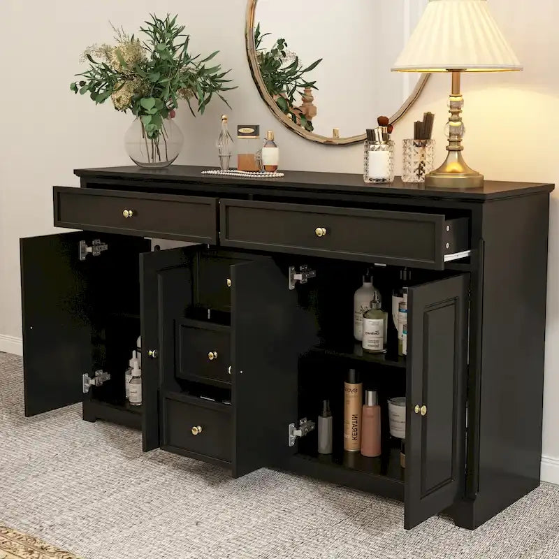 Bookcase Storage Cabinet Lacquered Buffet Sideboard Dresser