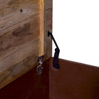 33 Inch Lift Top Storage Trunk Coffee Table, Square, Mango Wood, Natural Brown