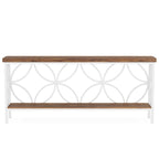 70.9 Inch Long Sofa Table, Industrial Console Table - 70.9 L  11.8 W  31.9 H