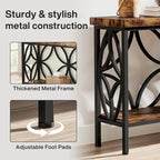 70.9 Inch Long Sofa Table, Industrial Console Table - 70.9 L  11.8 W  31.9 H