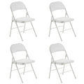Elegant Foldable Iron & PVC Chairs for Convention & Exhibition White