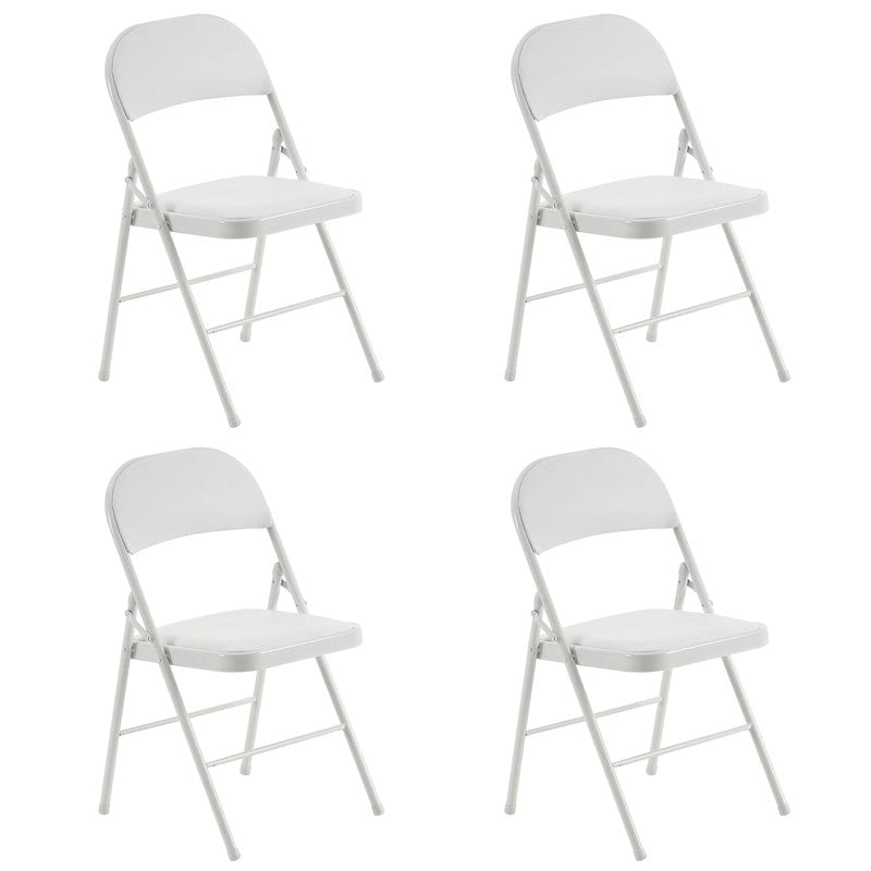 Elegant Foldable Iron & PVC Chairs for Convention & Exhibition White
