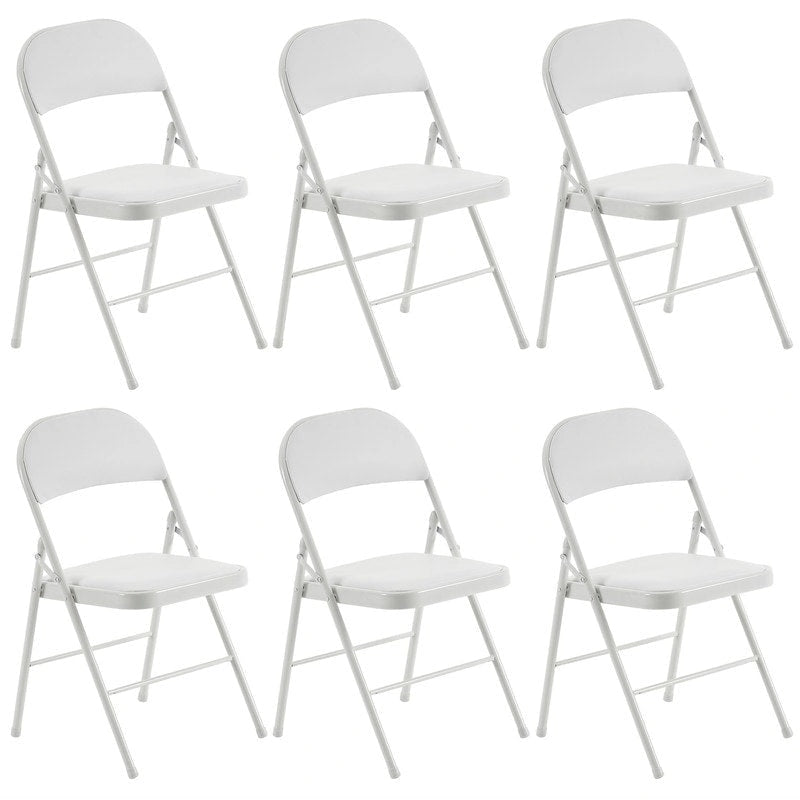 Elegant Foldable Iron & PVC Chairs for Convention & Exhibition White