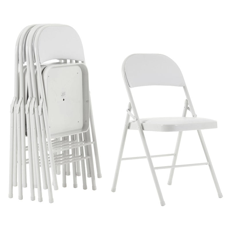 Elegant Foldable Iron & PVC Chairs for Convention & Exhibition White