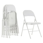 Elegant Foldable Iron & PVC Chairs for Convention & Exhibition White
