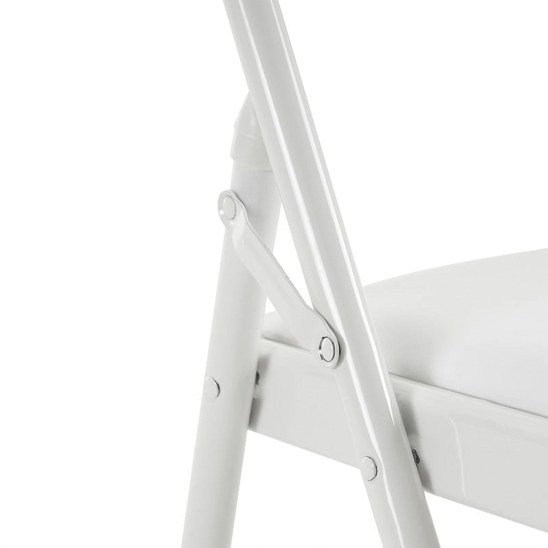 Elegant Foldable Iron & PVC Chairs for Convention & Exhibition White