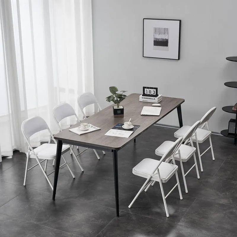 Elegant Foldable Iron & PVC Chairs for Convention & Exhibition White