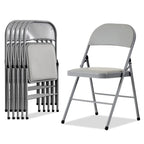 Elegant Foldable Iron & PVC Chairs for Convention & Exhibition White