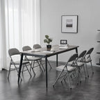 Elegant Foldable Iron & PVC Chairs for Convention & Exhibition White