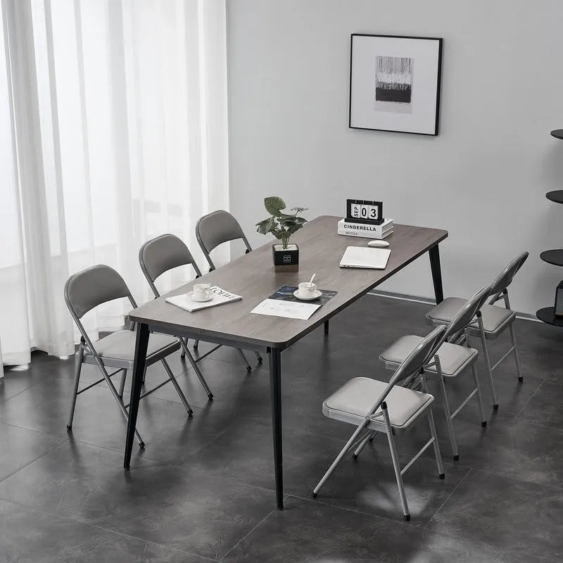 Elegant Foldable Iron & PVC Chairs for Convention & Exhibition White