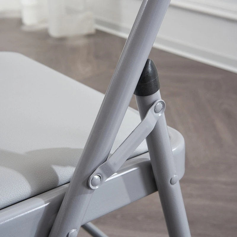 Elegant Foldable Iron & PVC Chairs for Convention & Exhibition White