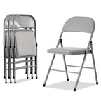 Elegant Foldable Iron & PVC Chairs for Convention & Exhibition White