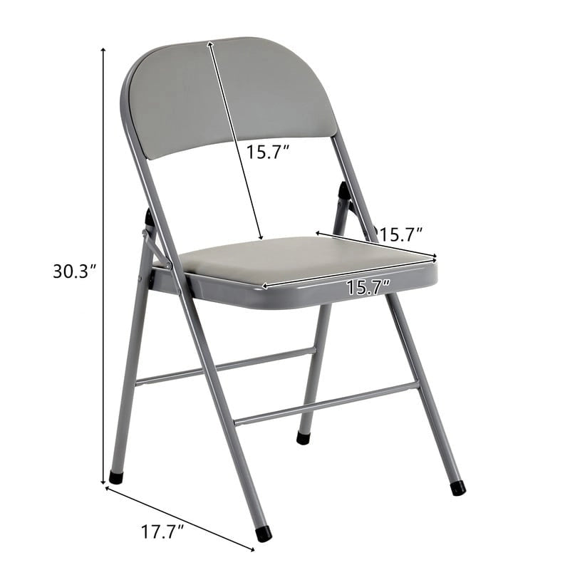 Elegant Foldable Iron & PVC Chairs for Convention & Exhibition White