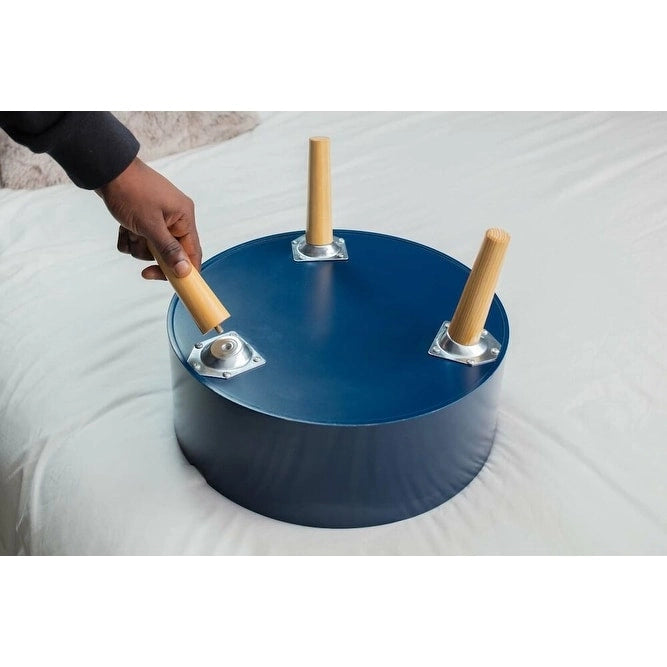 Tray Top End Table with 3 Hidden Storage Bins