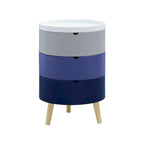 Tray Top End Table with 3 Hidden Storage Bins