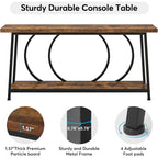 70.9 Inch Sofa Console Table with Storage for Entryway Hallway Living Room Behind Couch