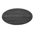 Roundhill Furniture Anze Contemporary Oval Wood Shelf Coffee Table