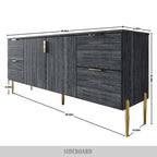 CraftPorch Modern and Luxury Clean-Lines Sideboard