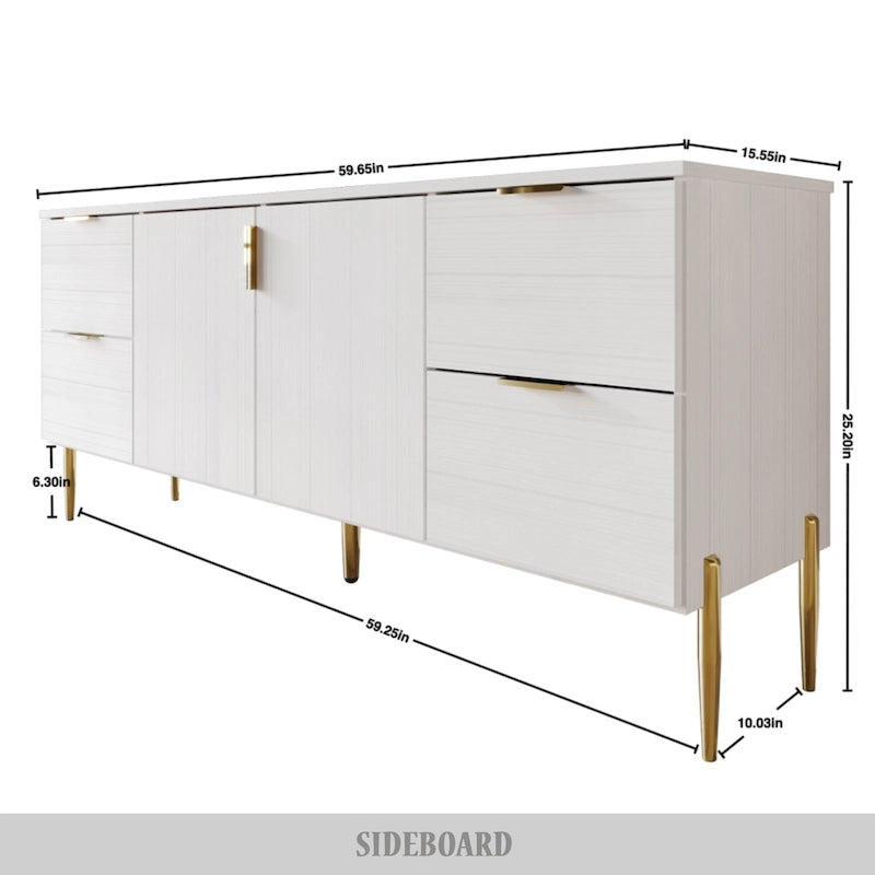 CraftPorch Modern and Luxury Clean-Lines Sideboard