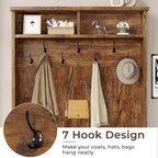 Hall Tree Storage Bench 3-in-1 Entryway Bench Coat Rack