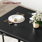 5 Piece Dining Set with 4 Upholstered Chairs for Apartment