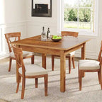 39.4 Inches Square 2-4 People Dining Table with Solid Wood Legs for Living Room Dining Room