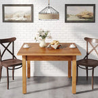 39.4 Inches Square 2-4 People Dining Table with Solid Wood Legs for Living Room Dining Room