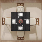 39.4 Inches Square 2-4 People Dining Table with Solid Wood Legs for Living Room Dining Room