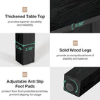 39.4 Inches Square 2-4 People Dining Table with Solid Wood Legs for Living Room Dining Room