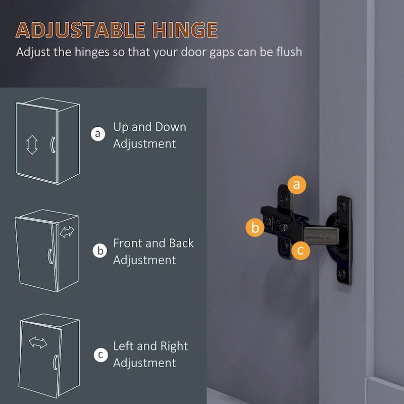 HOMCOM 71 Buffet with Hutch, Farmhouse Kitchen Pantry Storage Cabinet with Microwave Oven Countertop, Drawer