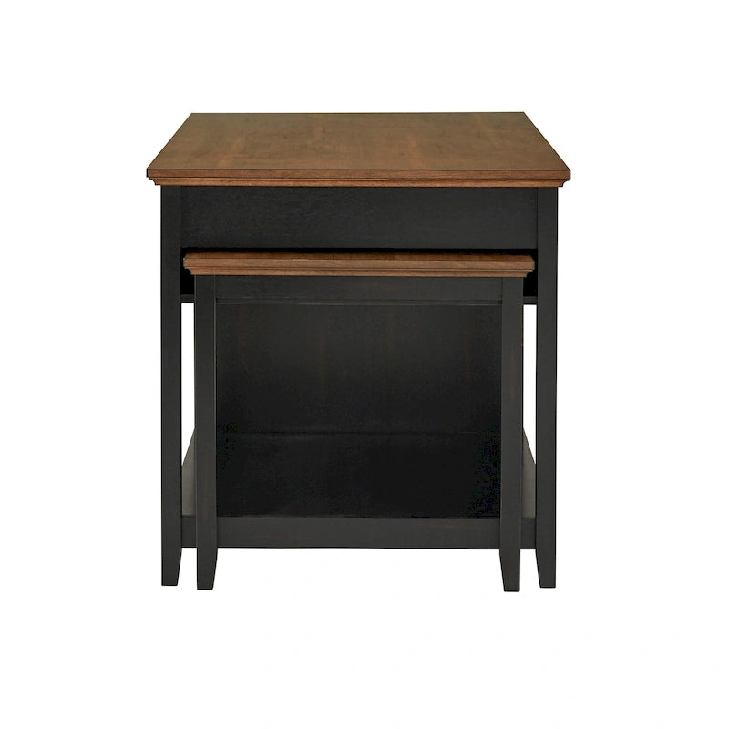 Eleanor Two-Tone Antique Finish Extendable Kitchen Island with 3 Drawers by iNSPIRE Q Classic