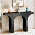 47 Inches Console Table, Black Sofa Table Behind Couch, Vintage Modern Entryway Hallway Table