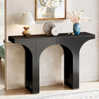 47 Inches Console Table, Black Sofa Table Behind Couch, Vintage Modern Entryway Hallway Table