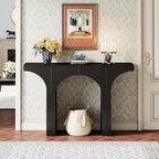 47 Inches Console Table, Black Sofa Table Behind Couch, Vintage Modern Entryway Hallway Table