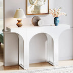 47 Inches Console Table, Black Sofa Table Behind Couch, Vintage Modern Entryway Hallway Table