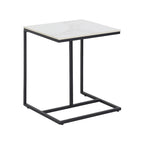 Sintered Stone Sofa Side Table End Table Sofa C Table for Living Room - 17.8x15.6x20.7inch