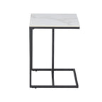 Sintered Stone Sofa Side Table End Table Sofa C Table for Living Room - 17.8x15.6x20.7inch