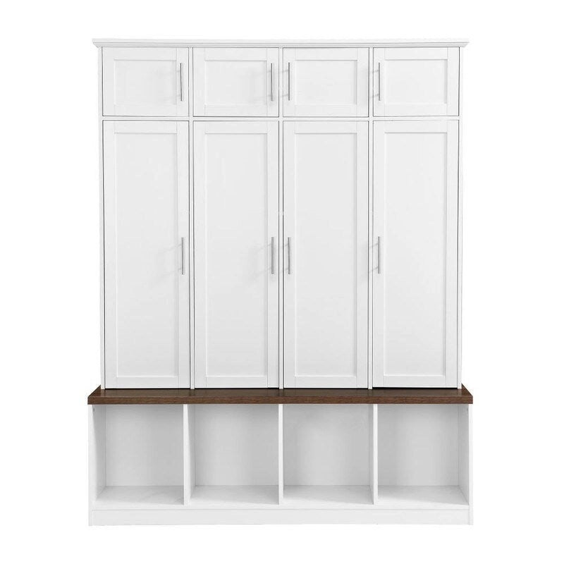 Multi-Functional Hall Tree Entryway Cabinet with Multiple Storage Space