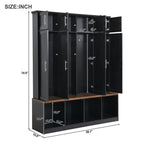 Multi-Functional Hall Tree Entryway Cabinet with Multiple Storage Space