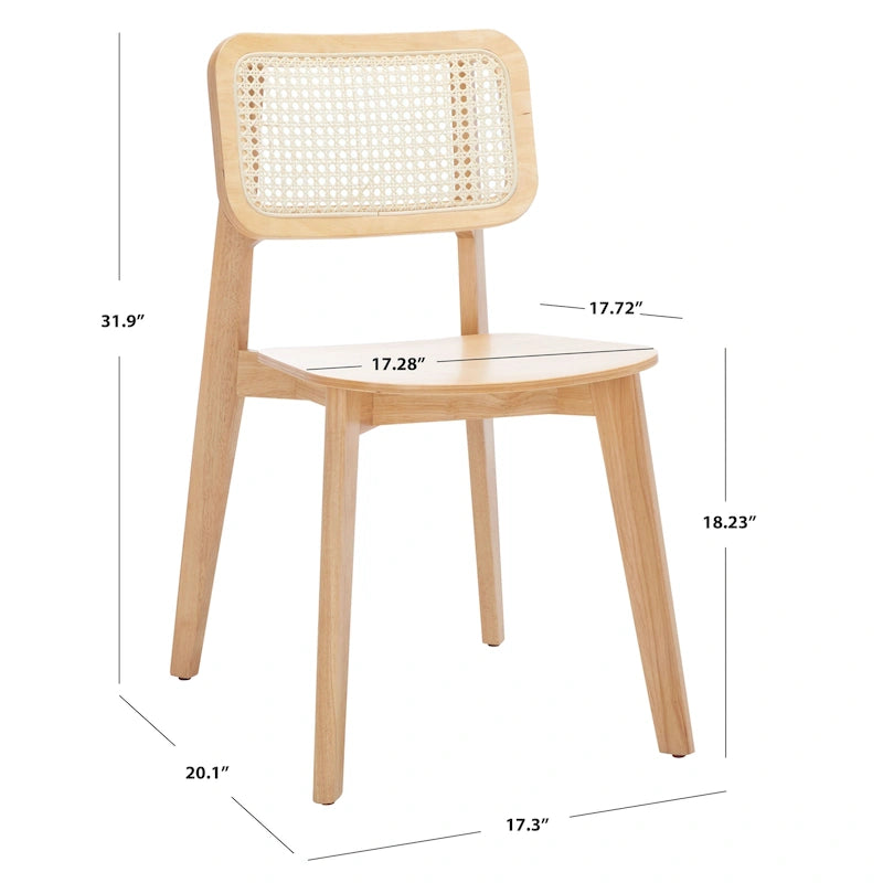 SAFAVIEH Luz Cane Dining Chair - 17 W x 20 D x 32 H - 17Wx20Dx32H