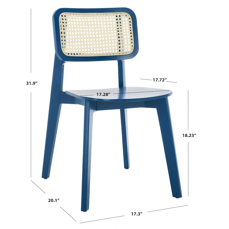 SAFAVIEH Luz Cane Dining Chair - 17 W x 20 D x 32 H - 17Wx20Dx32H