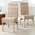 SAFAVIEH Karyl Unfinished Natural Wicker Dining Chair (Set of 2) - 18.5 x 18.5 x 38.1 - 19Wx19Dx38H