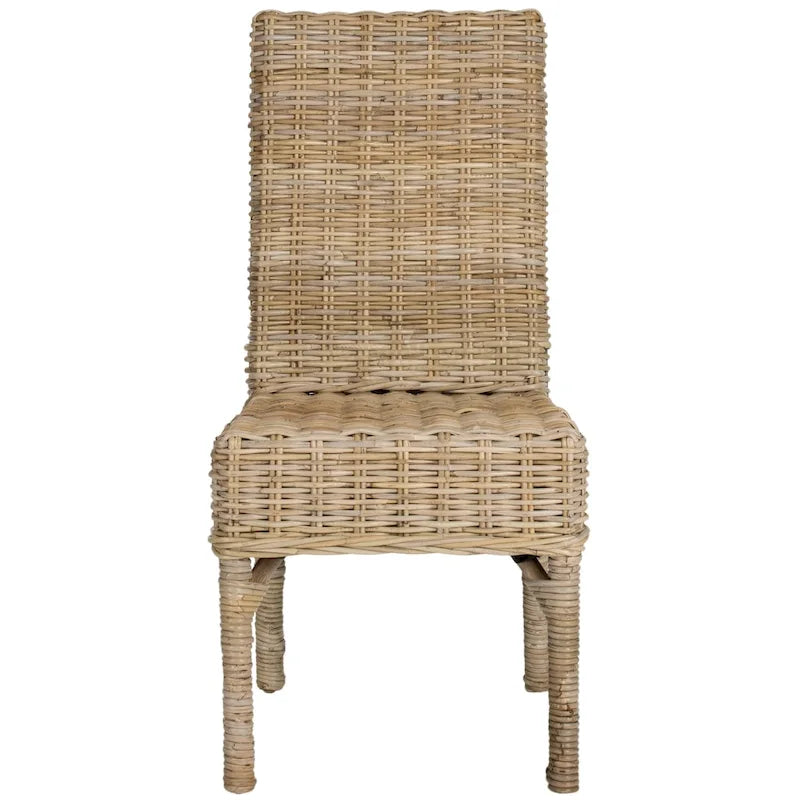 SAFAVIEH Karyl Unfinished Natural Wicker Dining Chair (Set of 2) - 18.5 x 18.5 x 38.1 - 19Wx19Dx38H