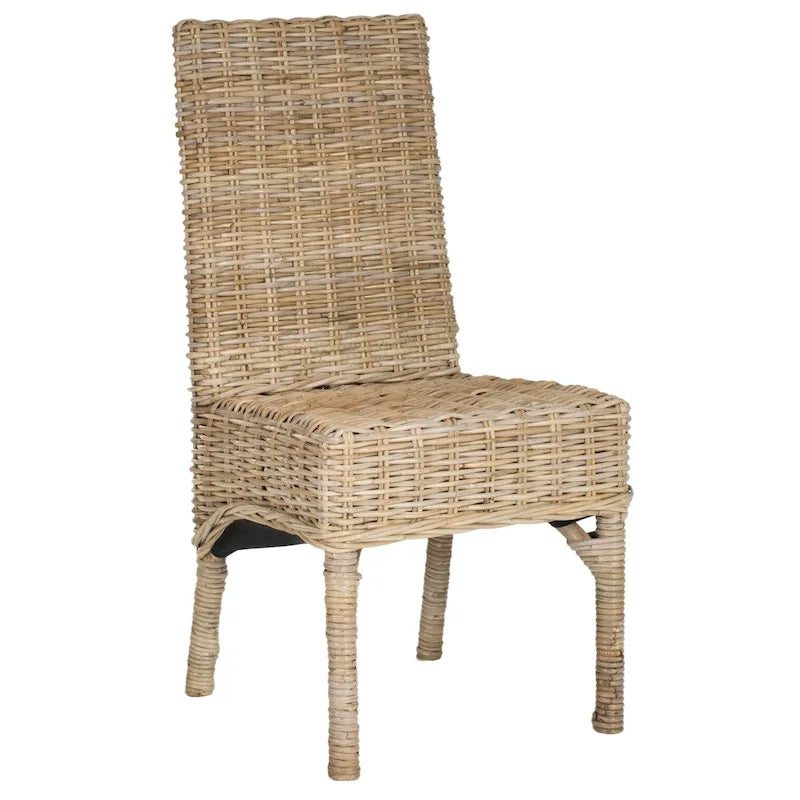 SAFAVIEH Karyl Unfinished Natural Wicker Dining Chair (Set of 2) - 18.5 x 18.5 x 38.1 - 19Wx19Dx38H