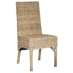 SAFAVIEH Karyl Unfinished Natural Wicker Dining Chair (Set of 2) - 18.5 x 18.5 x 38.1 - 19Wx19Dx38H