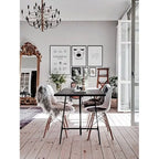 Set of 2 Designer Plastic Eiffel Chairs Solid Wood Legs Retro Dining Molded Shell Hotel Dowel For Kitchen Bedroom Work