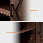 Wampat Farmhouse Sliding Barn Door Wood TV Stand / Storage Cabinet